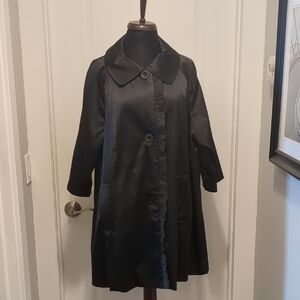 Elegant Black Button-Up Coat